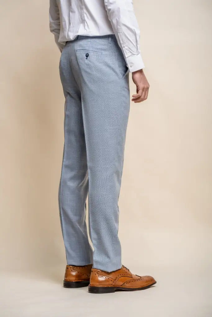2-dielny oblek - slim fit svetlo modrý oblek - Cavani 2pc miami sky
