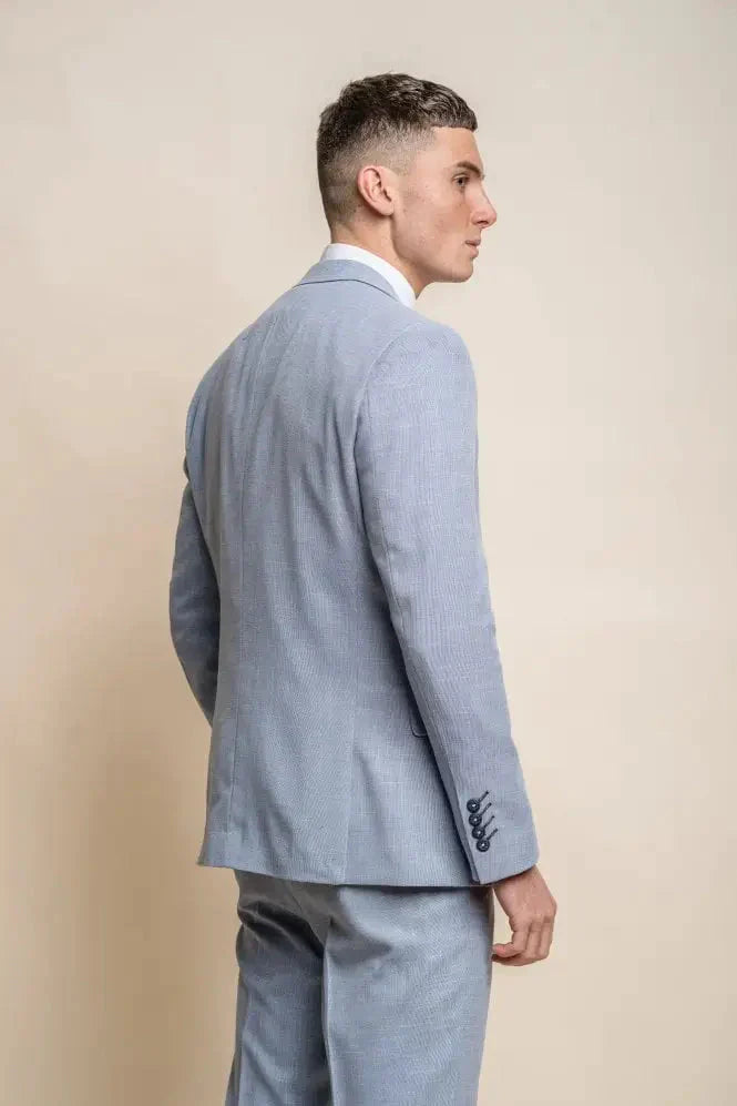 2-dielny oblek - slim fit svetlo modrý oblek - Cavani 2pc miami sky
