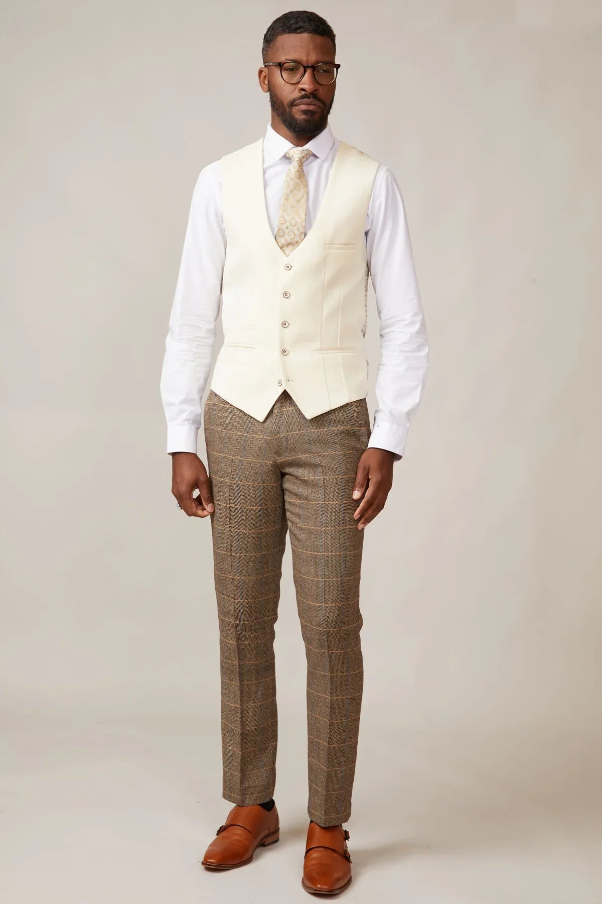 Kelvin Cream Gilet - Single Breasted - gilet