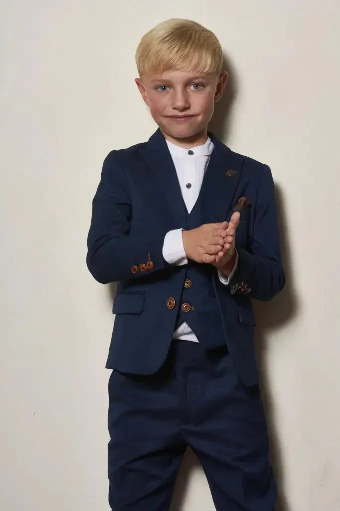 Trojdílny oblek pre deti - Max kráľovská modrá - detský oblek
