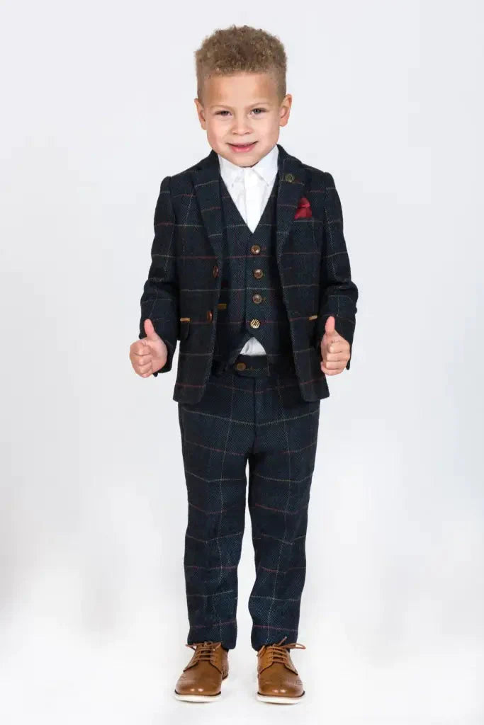 Trojdílny oblek pre deti - Tweed Eton - 1 rok - detský oblek