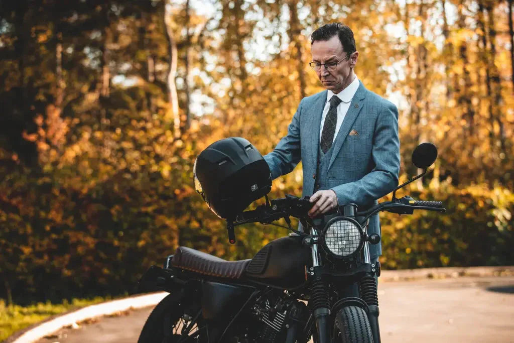 Trojdílný oblek GEORGE světle modrého vzoru - trojdílný oblek