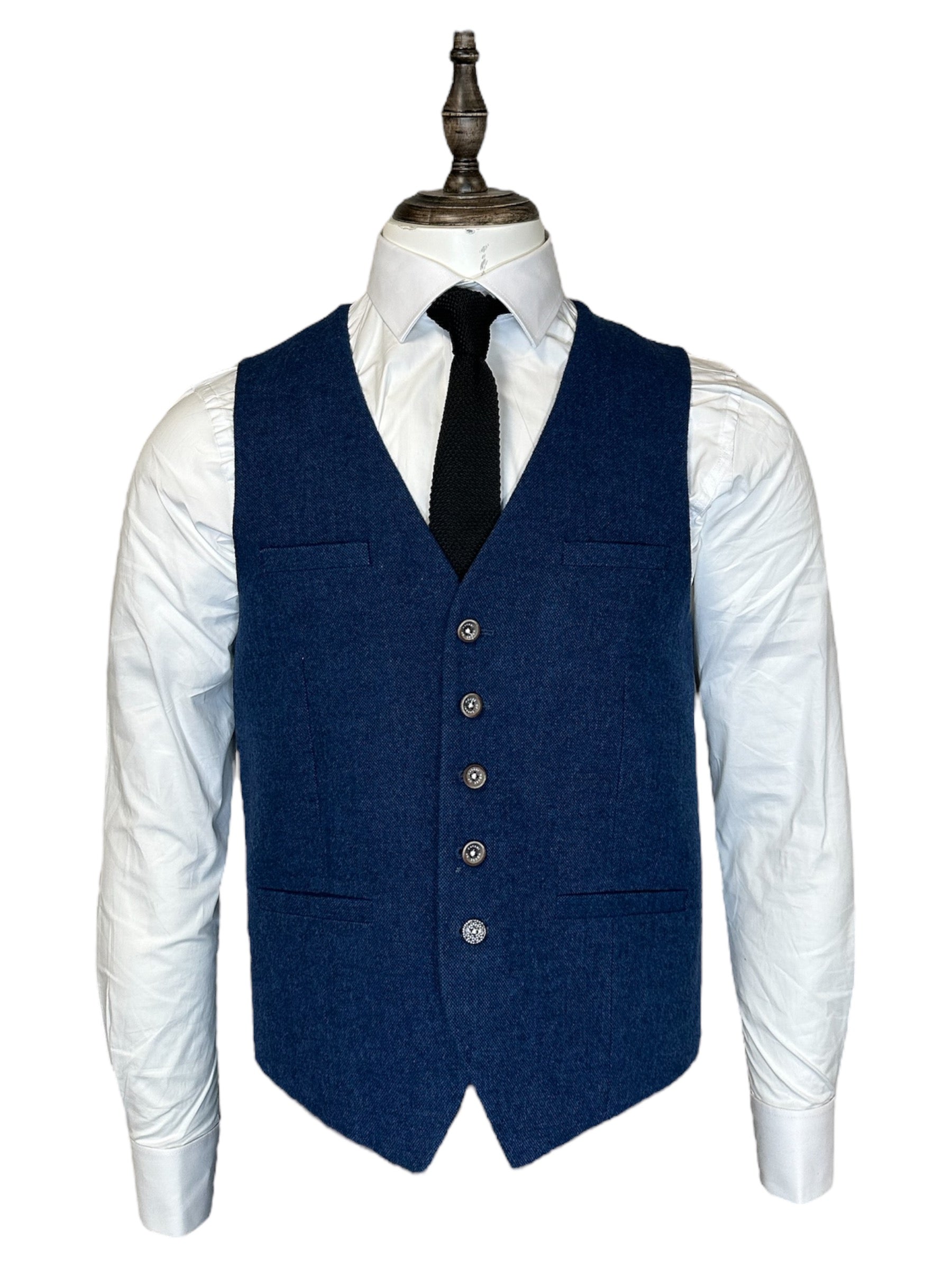 Cavani – Vesta tweed Orson modrá