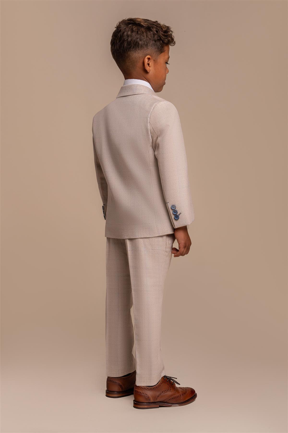 Trojdielny oblek pre deti – Caridi Beige