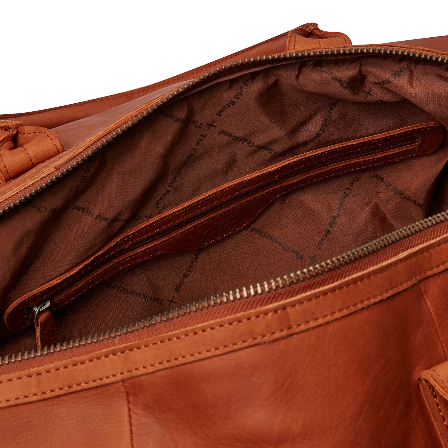 Kožená víkendová taška - The Chesterfield Brand Portsmouth Cognac