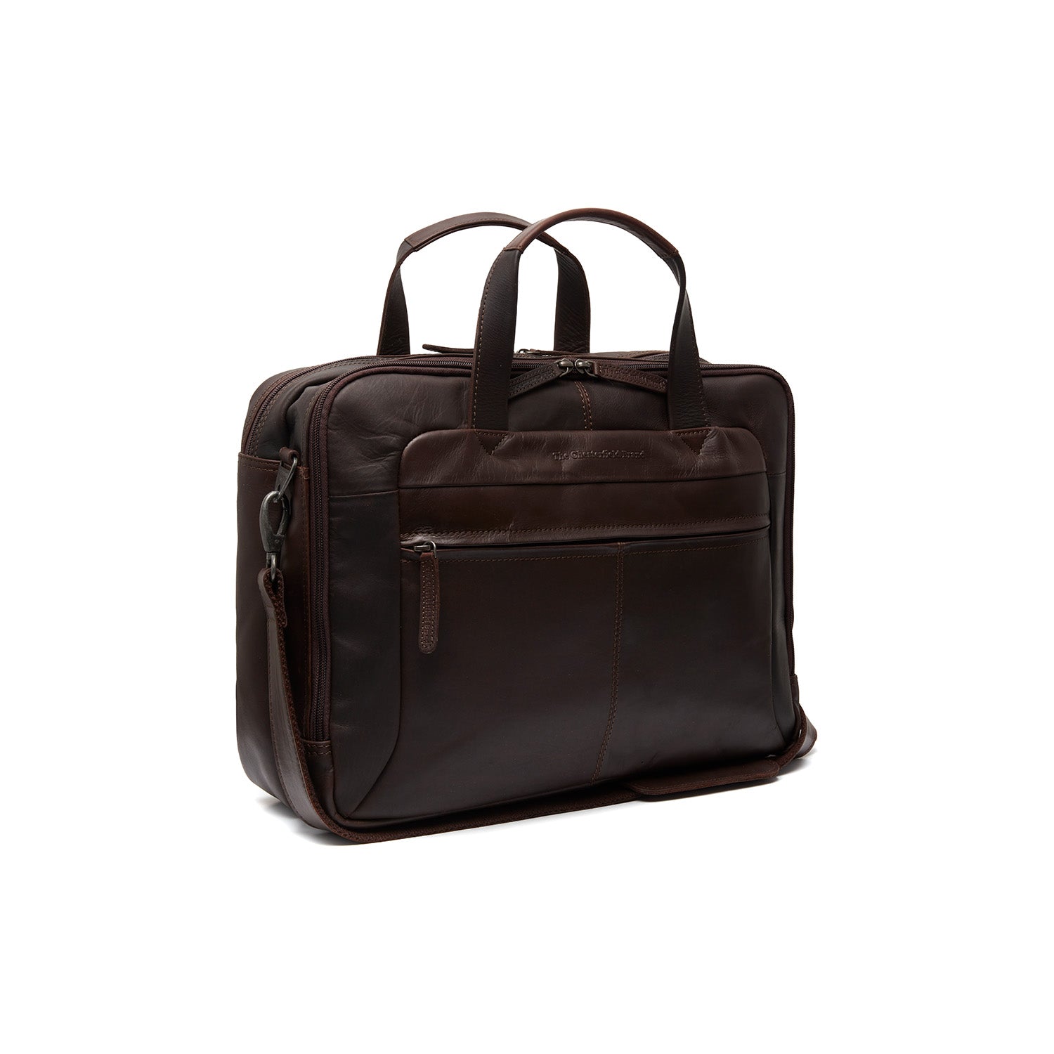 Kožená laptoptaska - The Chesterfield Brand Ryan Hnedá