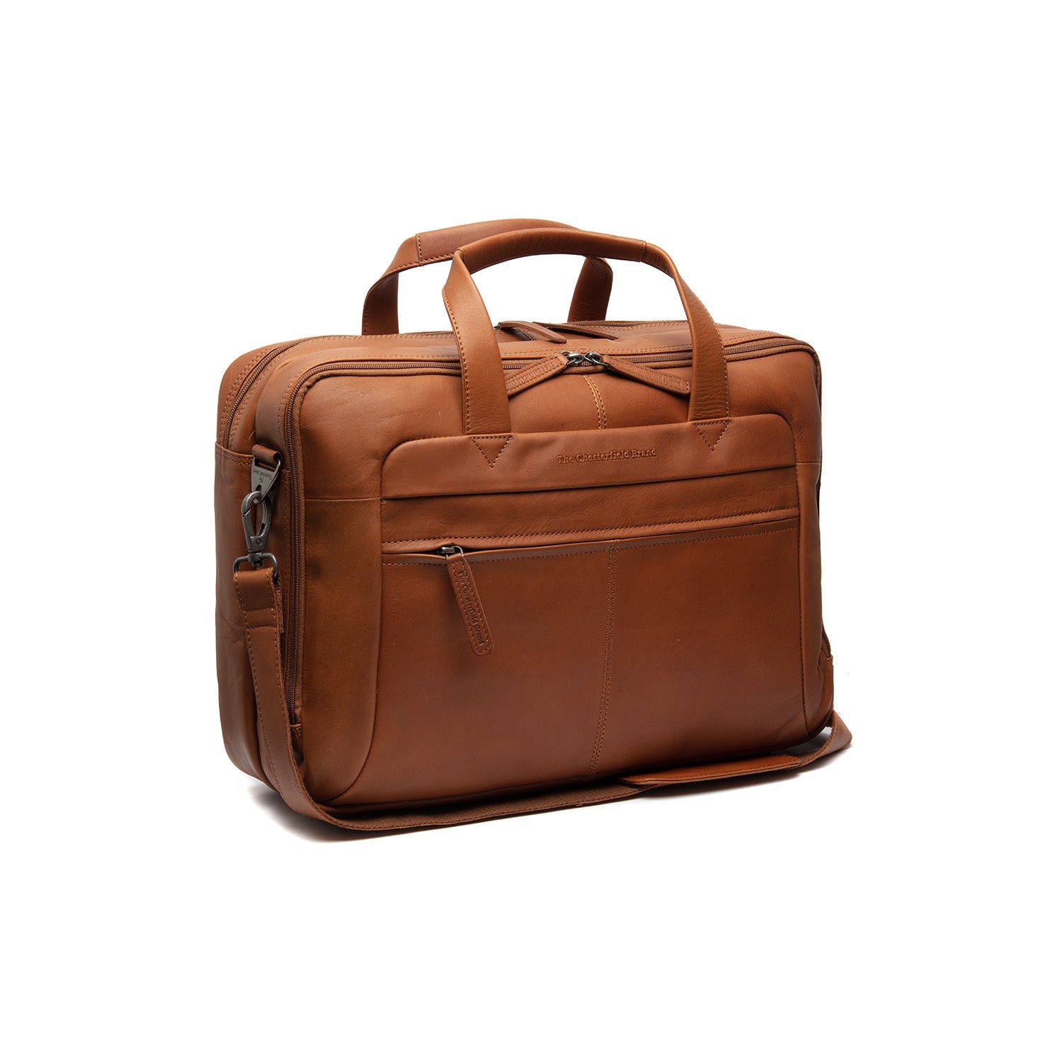 Kožená laptoptaska - The Chesterfield Brand Ryan Cognac