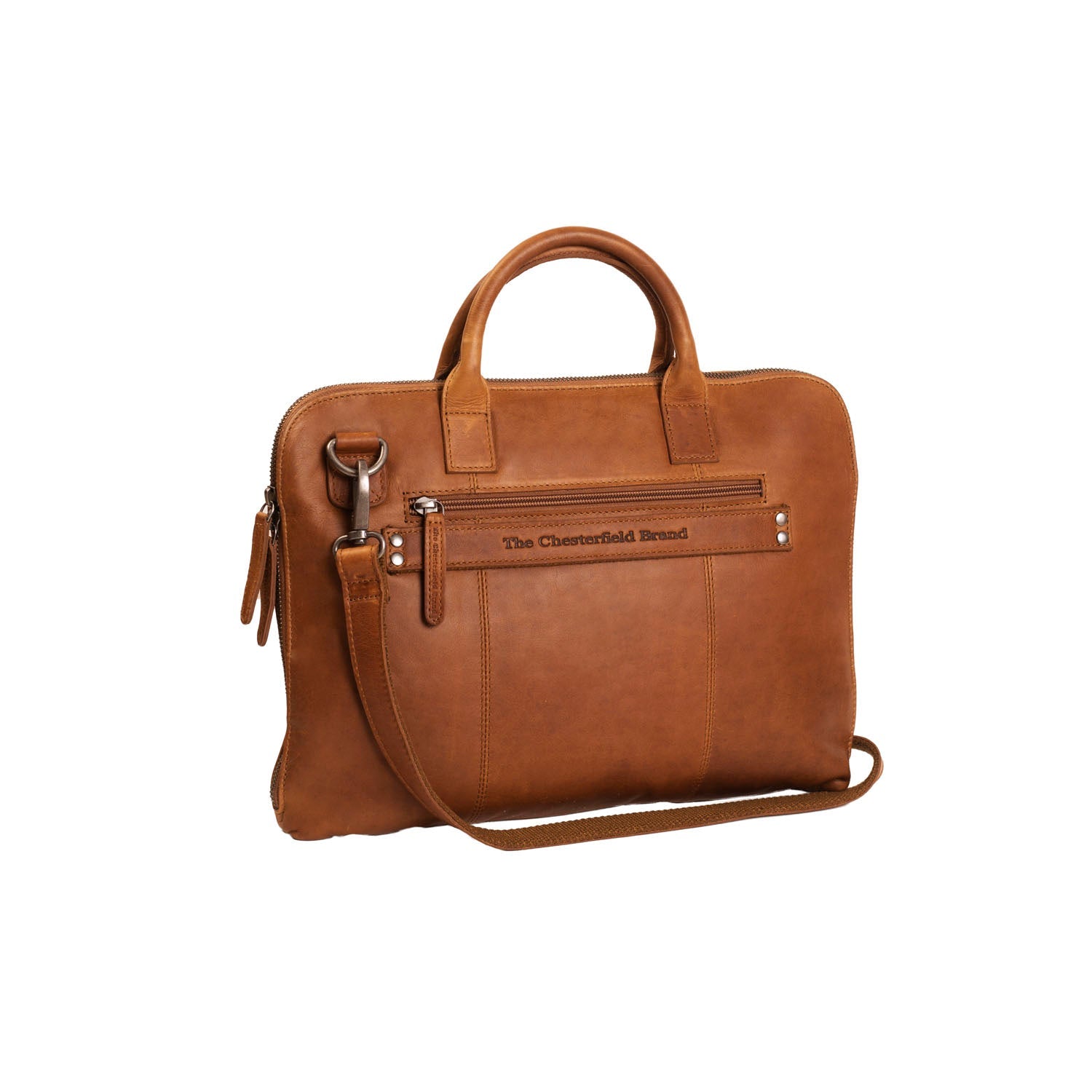 Kožená laptoptaska - The Chesterfield Brand Harvey Cognac