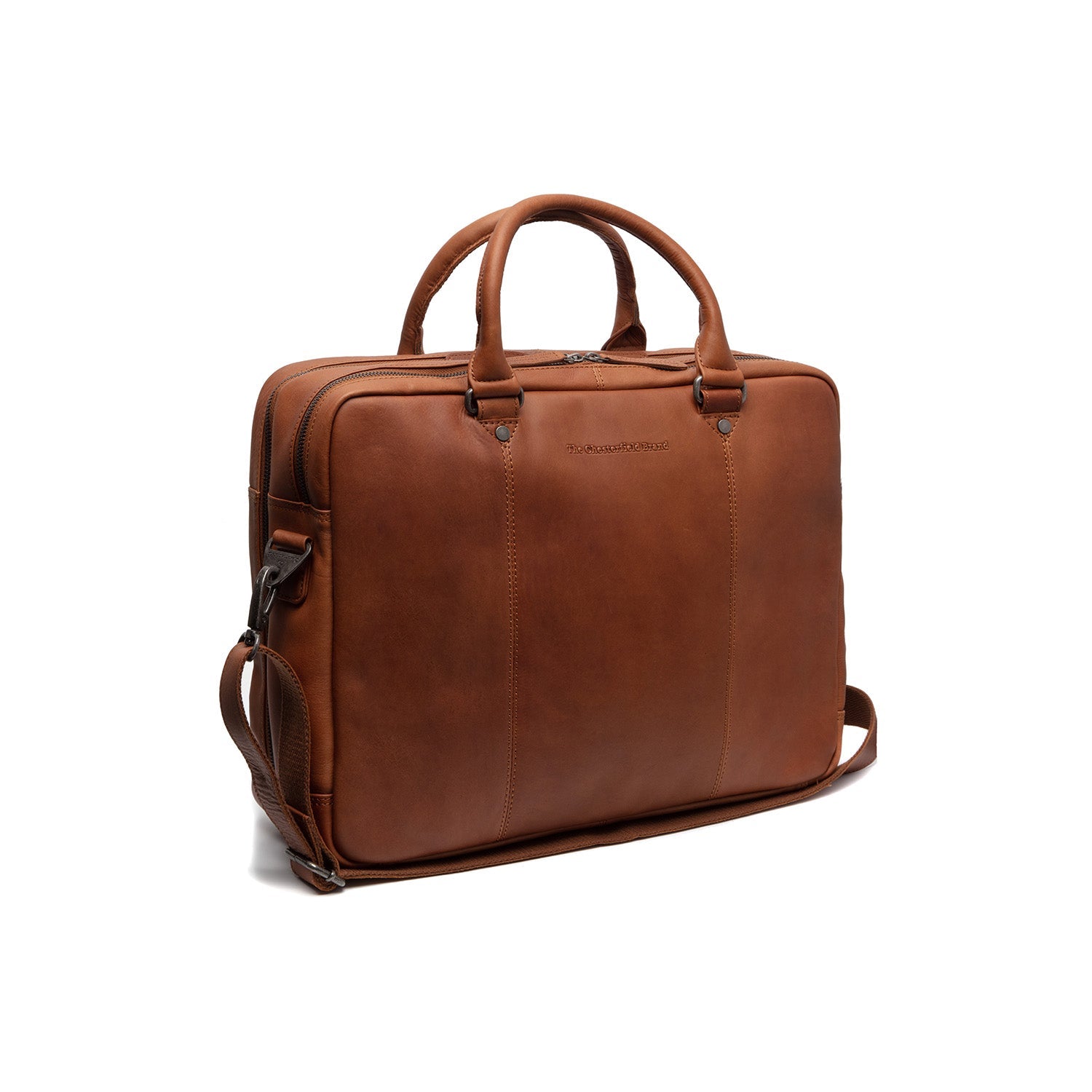 Kožená laptoptaska - The Chesterfield Brand Boston Cognac