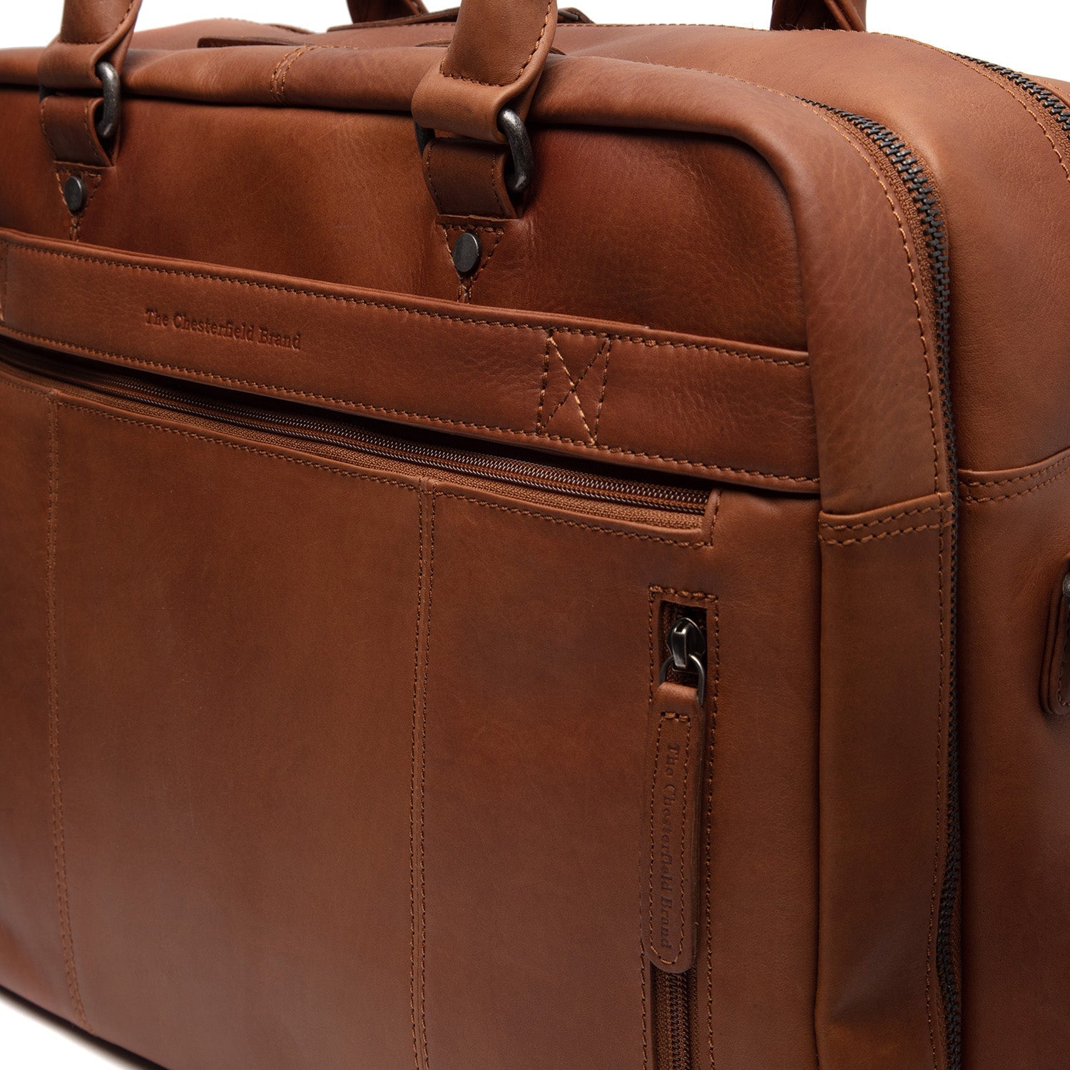 Kožená laptoptaska - The Chesterfield Brand Boston Cognac