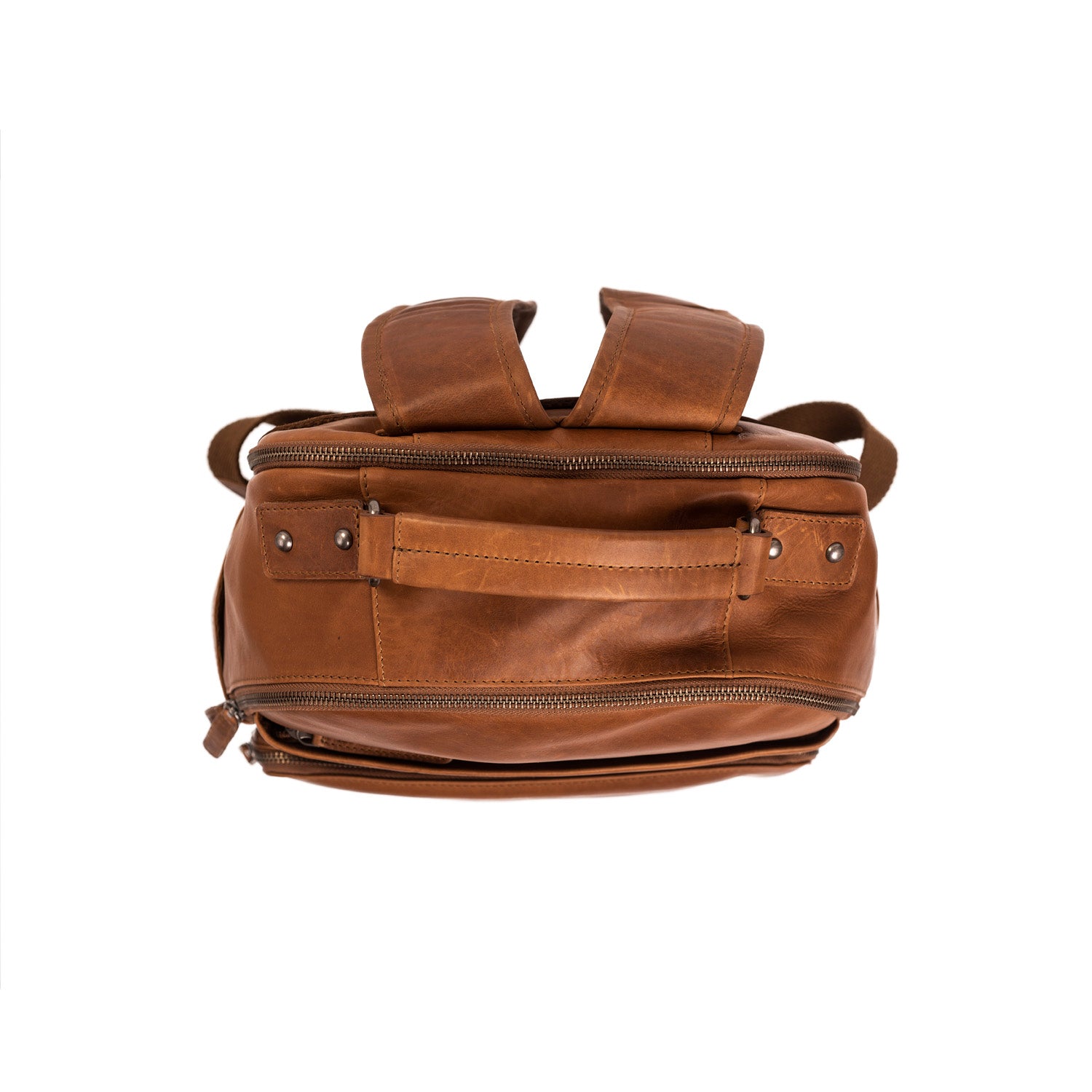 Kožený batoh - The Chesterfield Brand Austin Cognac