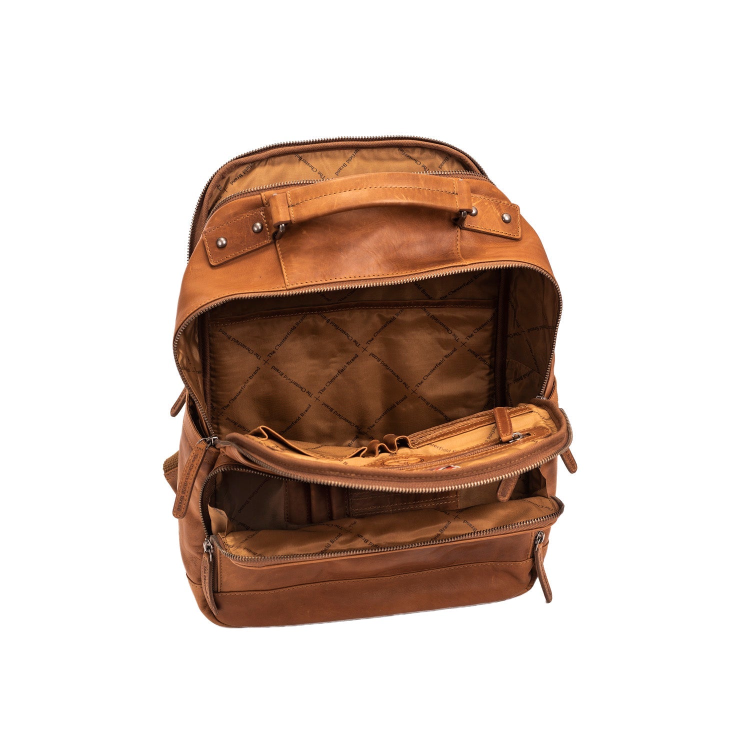 Kožený batoh - The Chesterfield Brand Austin Cognac