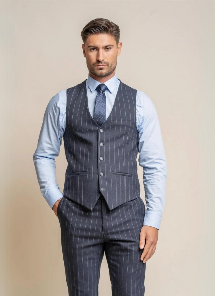 Cavani - Gilet Navy Blauw Invincible Suit