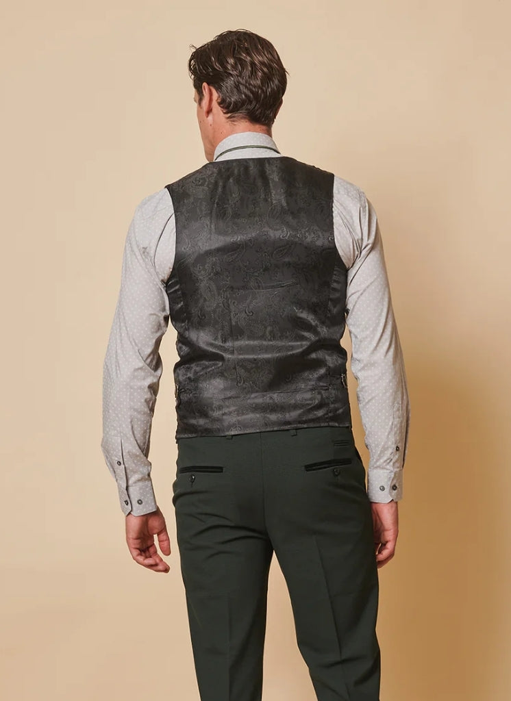 Marc Darcy - Gilet Ruitpatroon Bromley Olive Green