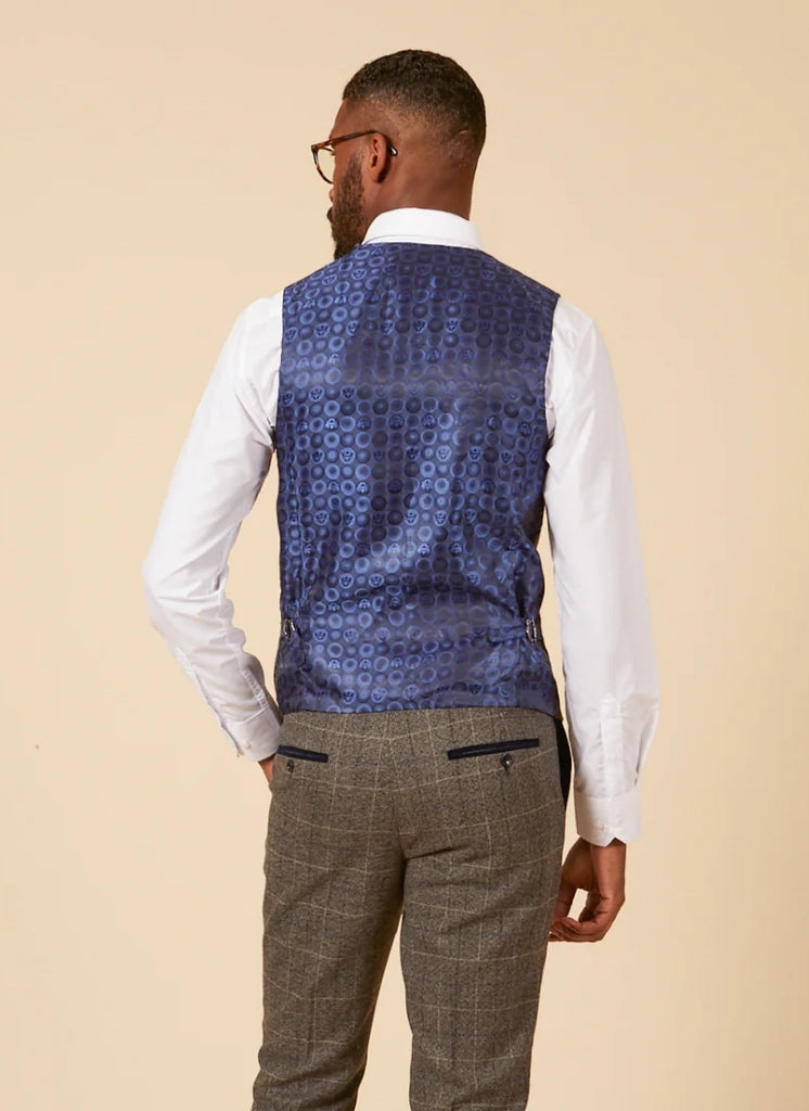 Marc Darcy - Gilet Ruitpatroon Scott Grey