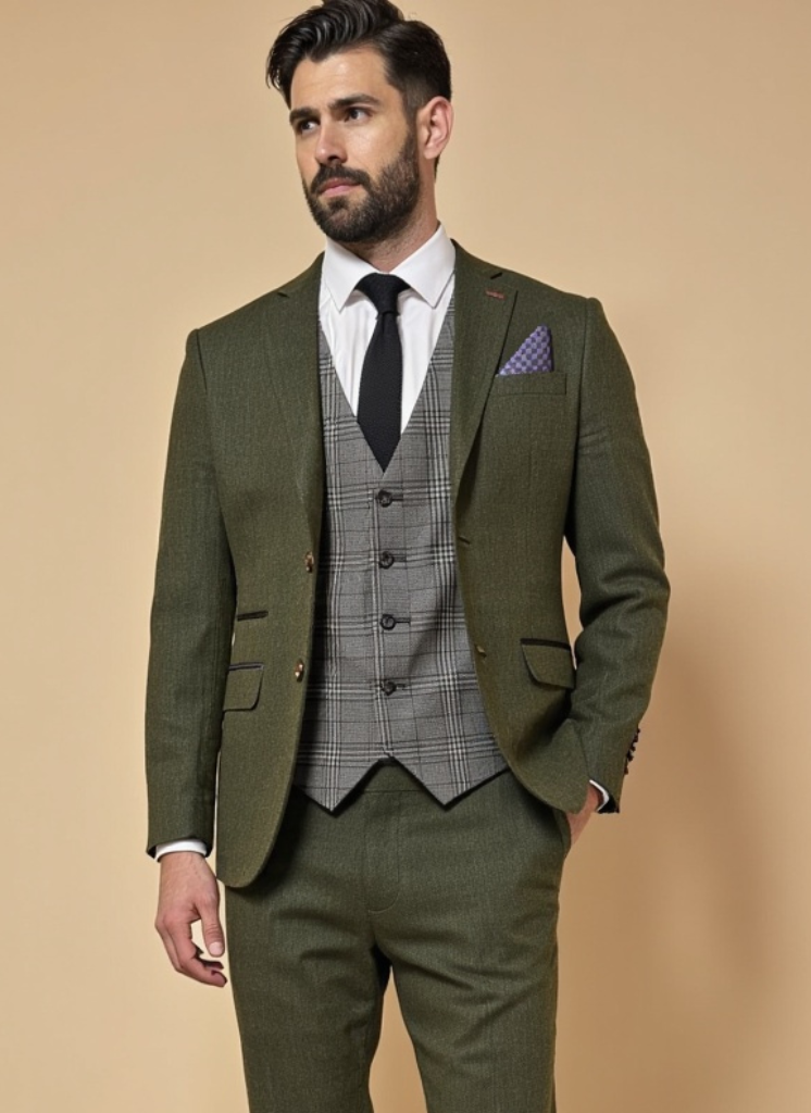 CASTLESON Chief – Pánsky oblek Olive Tweed Mix & Match