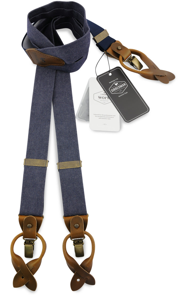 Traky Gentleman's – modrý denim