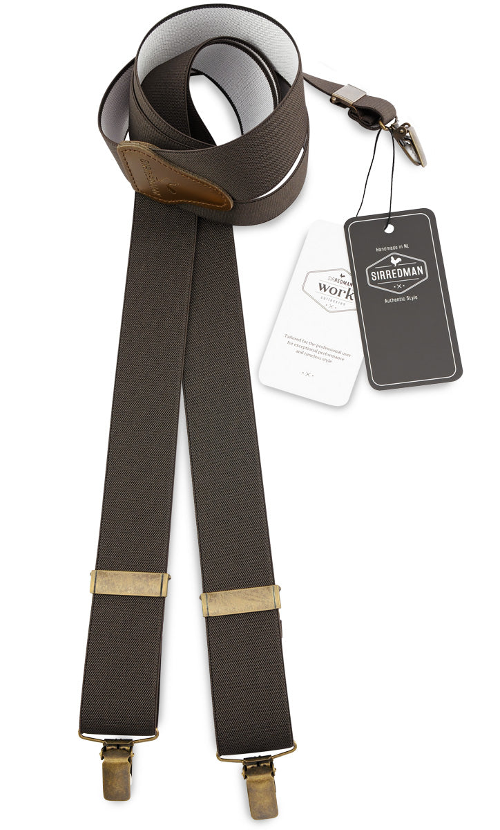 Traky Gentleman's – hnedý elastický