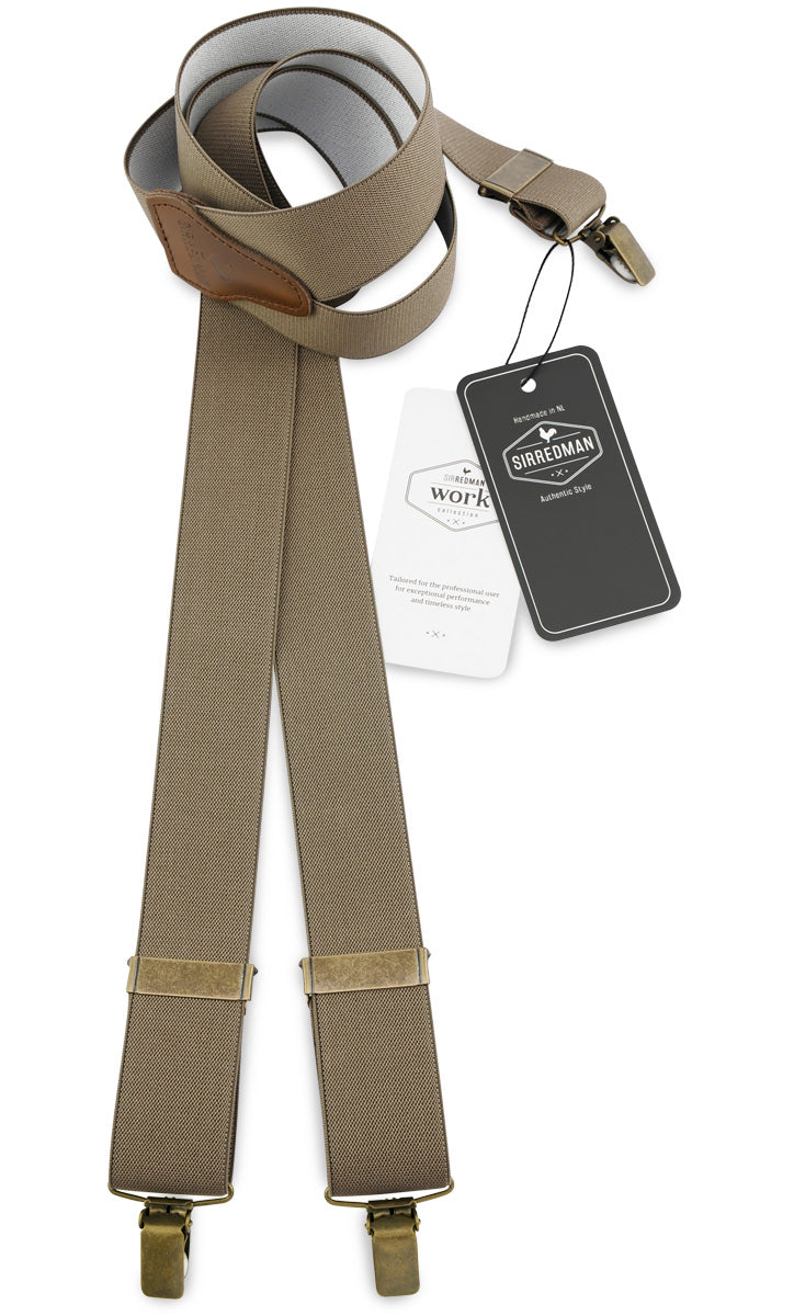 Traky Gentleman's – taupe elastický