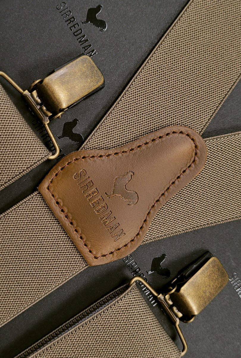 Traky Gentleman's – taupe elastický