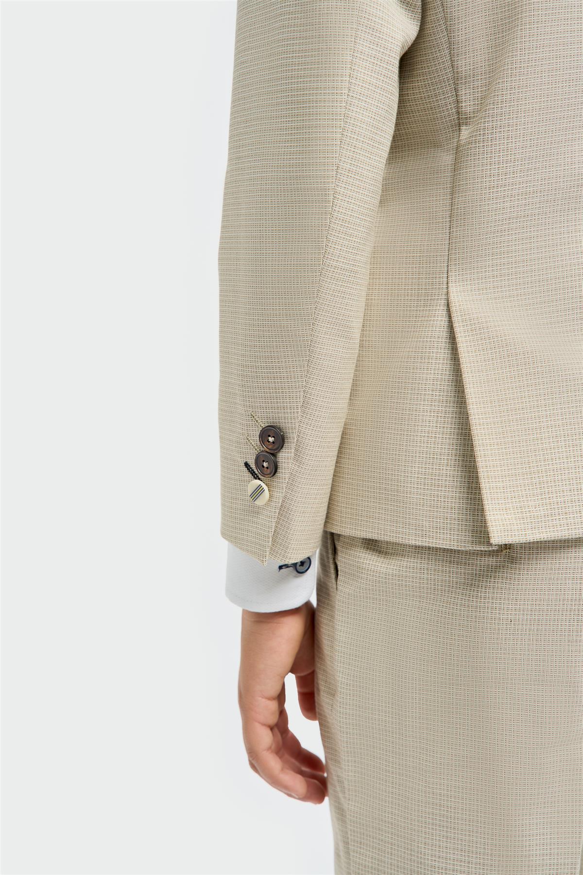 Trojdielny oblek pre deti – Hampton Beige
