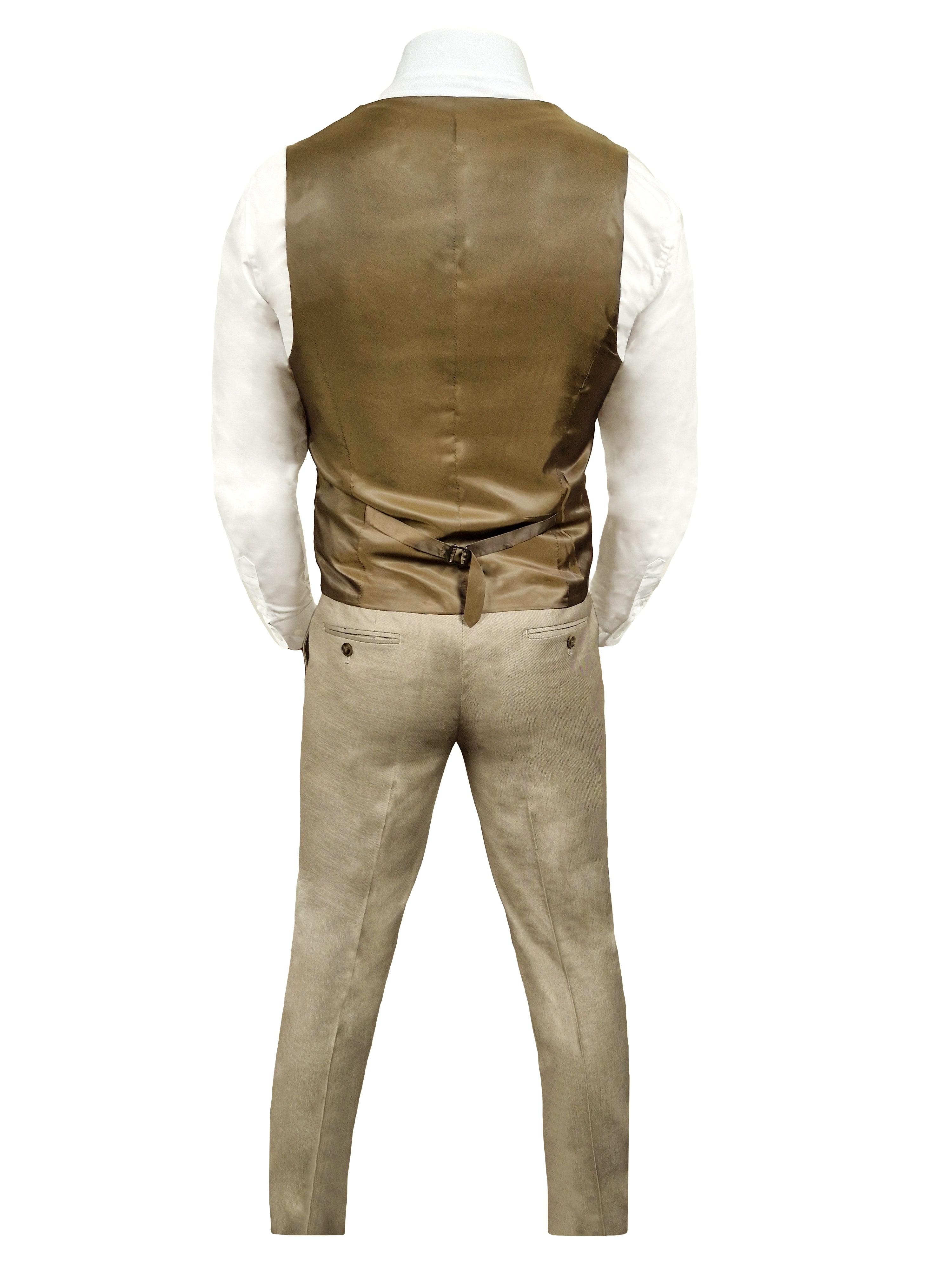 CASTLESON Major - Trojdielny pánsky oblek Beige