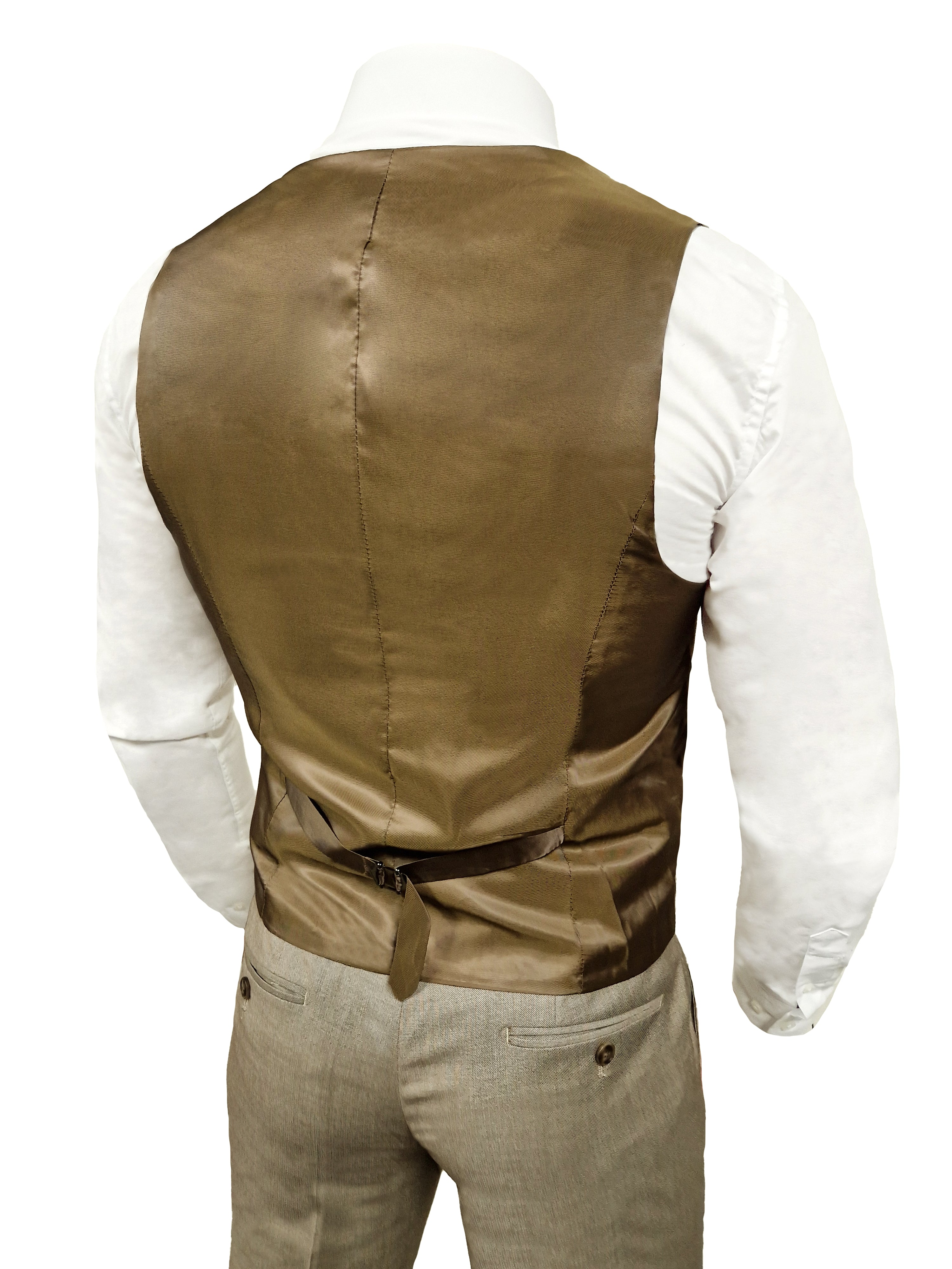 CASTLESON Major - Trojdielny pánsky oblek Beige