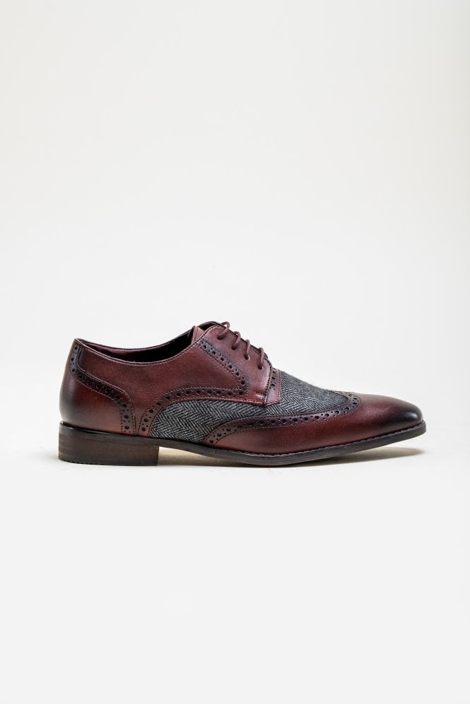 Cavani Faro Tweed Topánky Bordo
