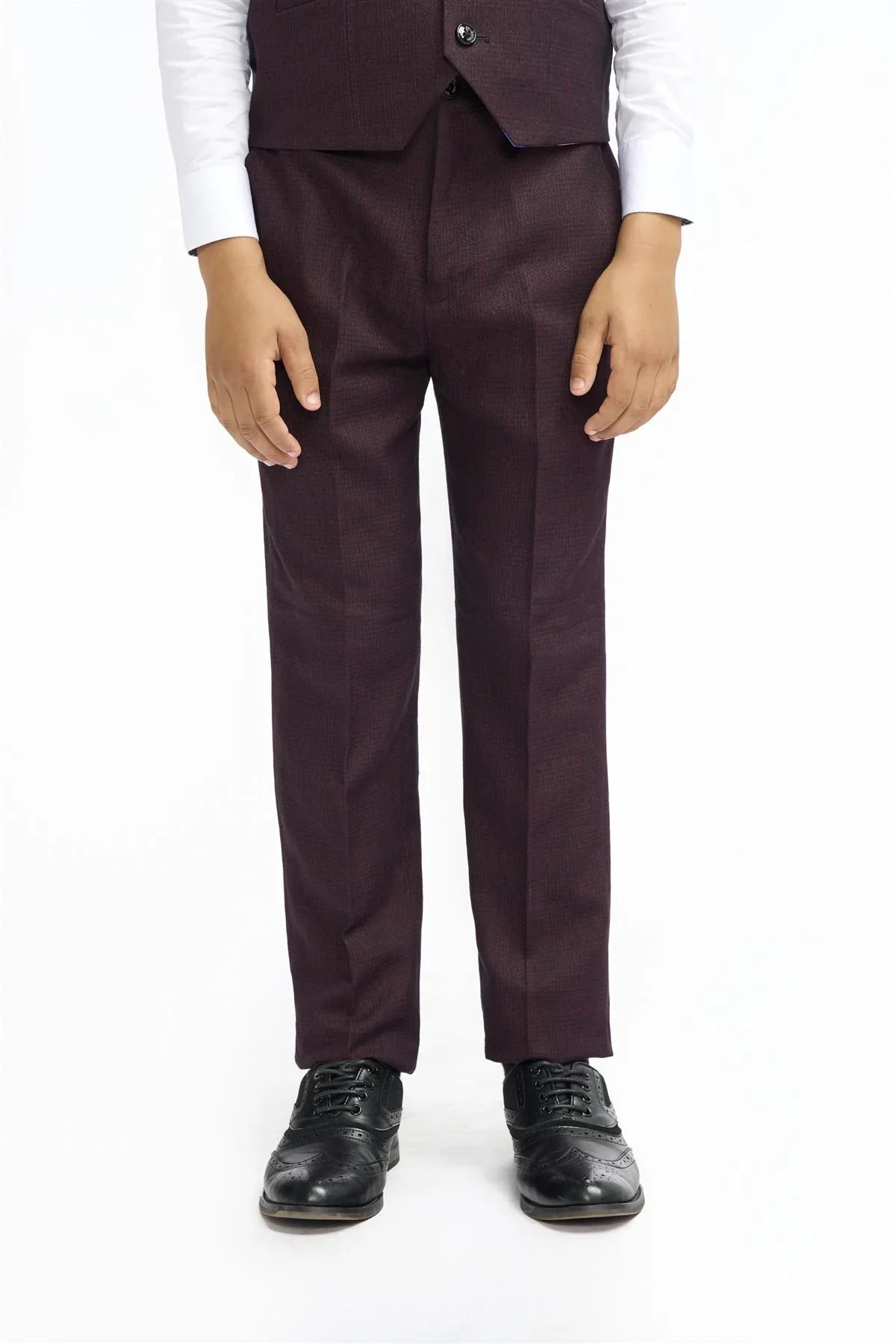 Trojdielny oblek pre deti – Caridi Wine Red