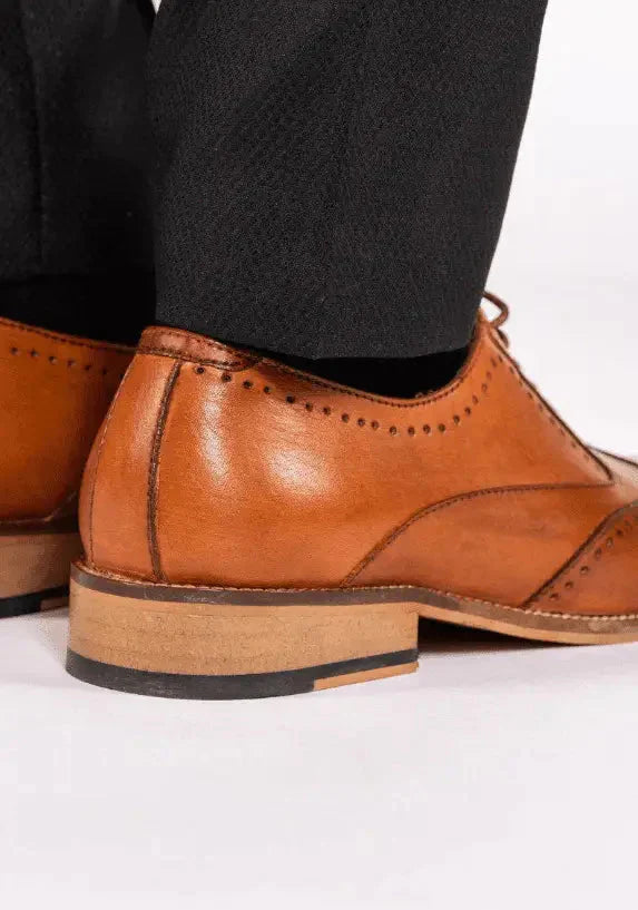 Hnedé kožené topánky, Marc Darcy Carson, Wingtip brogue