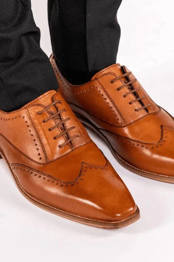 Hnedé kožené topánky, Marc Darcy Carson, Wingtip brogue