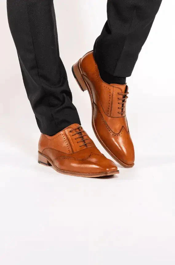 Hnedé kožené topánky, Marc Darcy Carson, Wingtip brogue