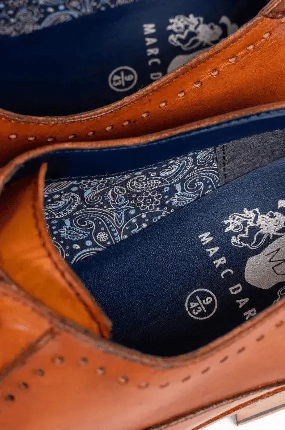 Hnedé kožené topánky, Marc Darcy Carson, Wingtip brogue