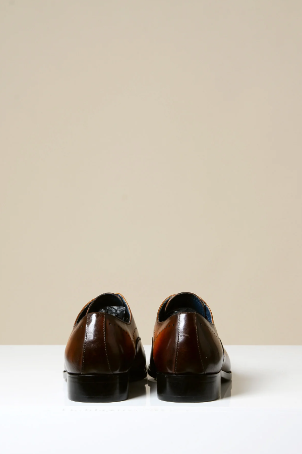 Hnedé kožené topánky, Marc Darcy Jake - Wingtip brogue