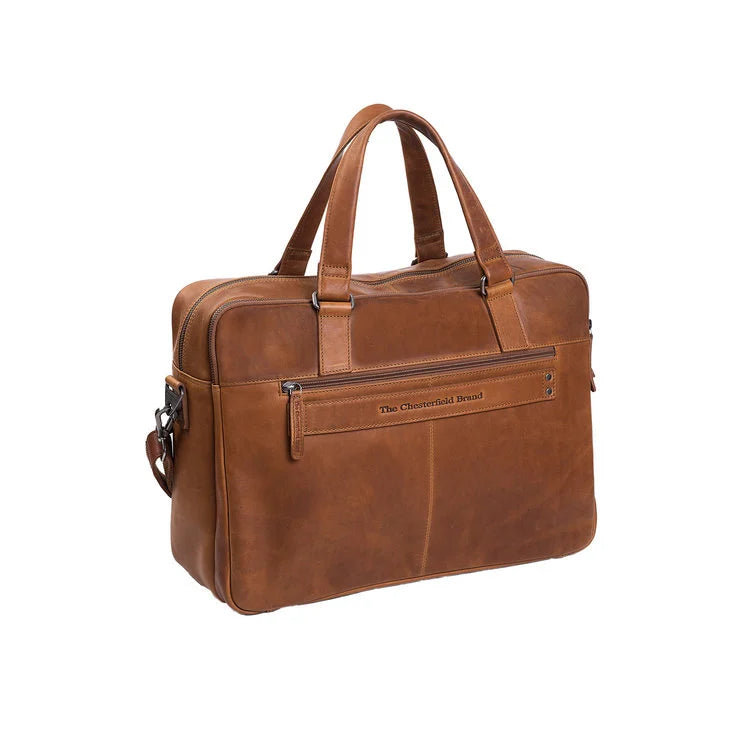 Kožená Laptoptaska - The Chesterfield Brand Misha Kognak