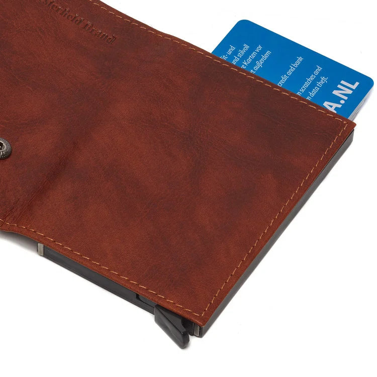 Kožený puzdro na karty - The Chesterfield Brand Mannheim Kognac