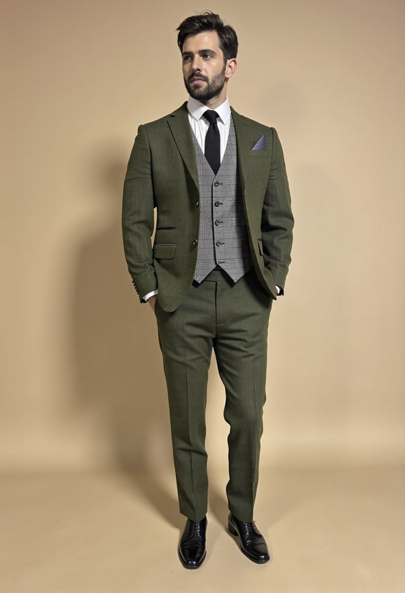 CASTLESON Chief – Pánsky oblek Olive Tweed Mix & Match