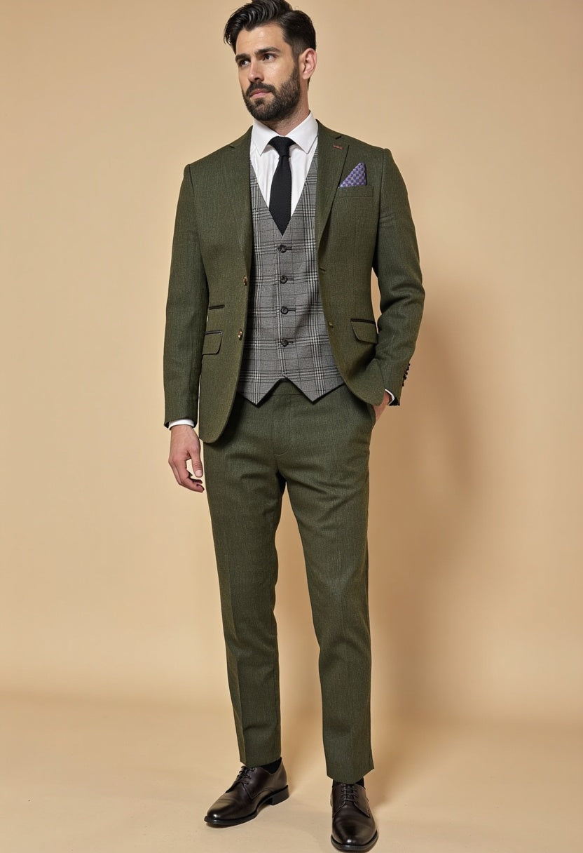 CASTLESON Chief – Pánsky oblek Olive Tweed Mix & Match