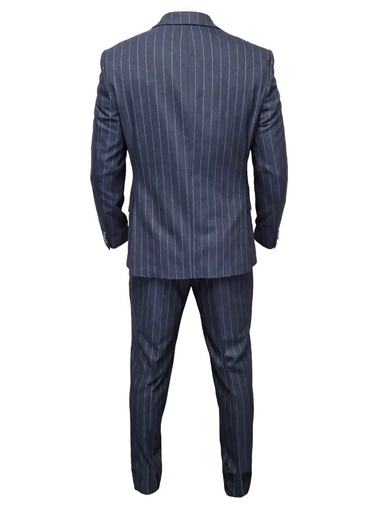 Námornícky modrý pruhovaný oblek pre pánsky - Cavani Invincible Suit