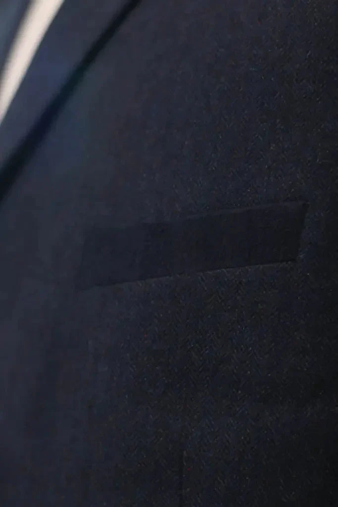 TAVERNY Chief - Pánsky oblek námornícke tweed - trojdielny oblek