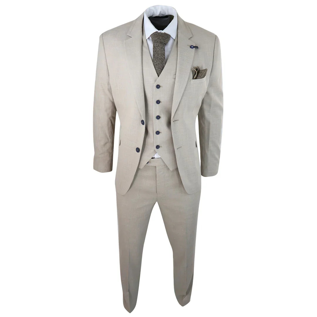Trojdílny oblek - Cavani Miami Beige