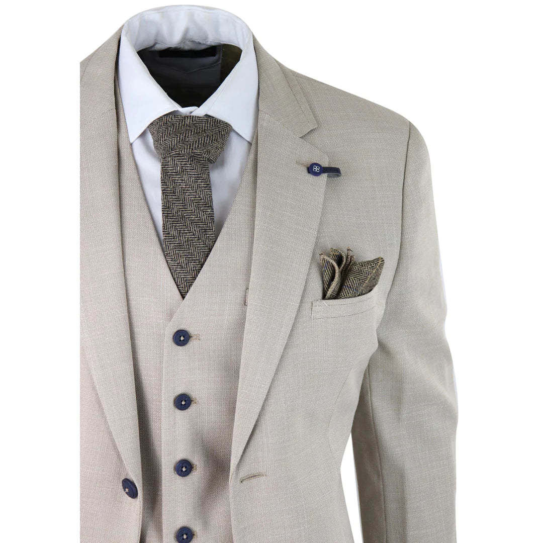 Trojdílny oblek - Cavani Miami Beige