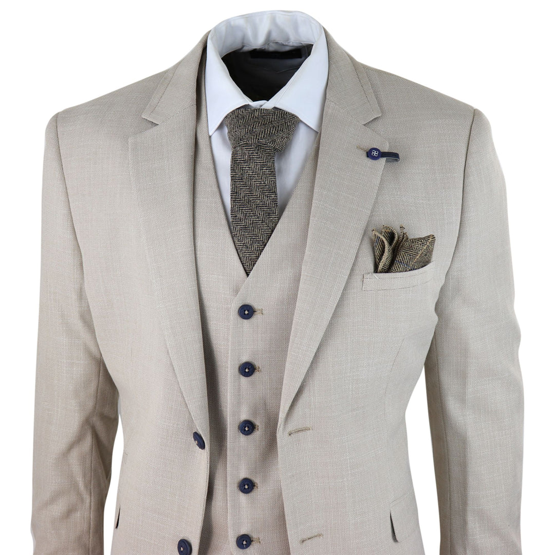 Trojdílny oblek - Cavani Miami Beige