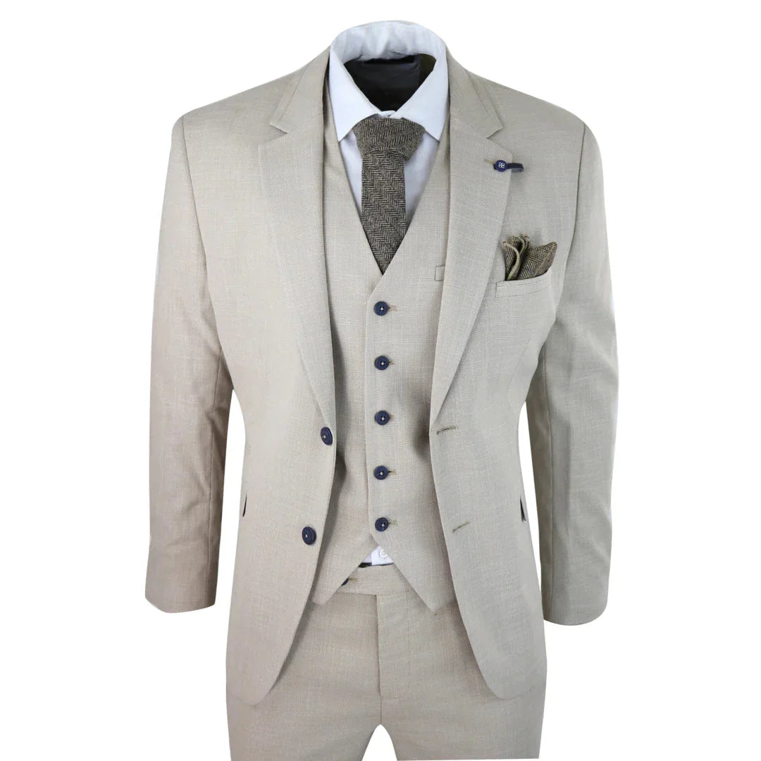 Trojdílny oblek - Cavani Miami Beige